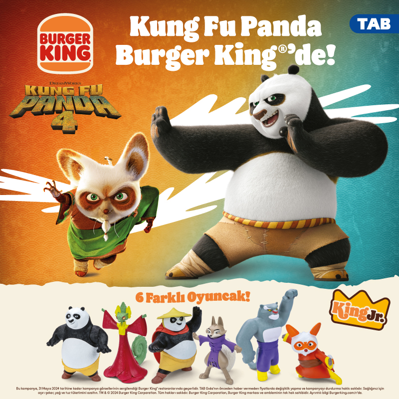 Kung Fu Panda Burger King®'de!