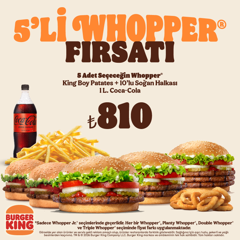 5'li Whopper® Fırsatı