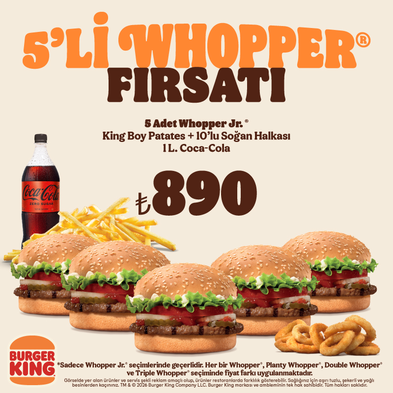 5'li Whopper® Fırsatı