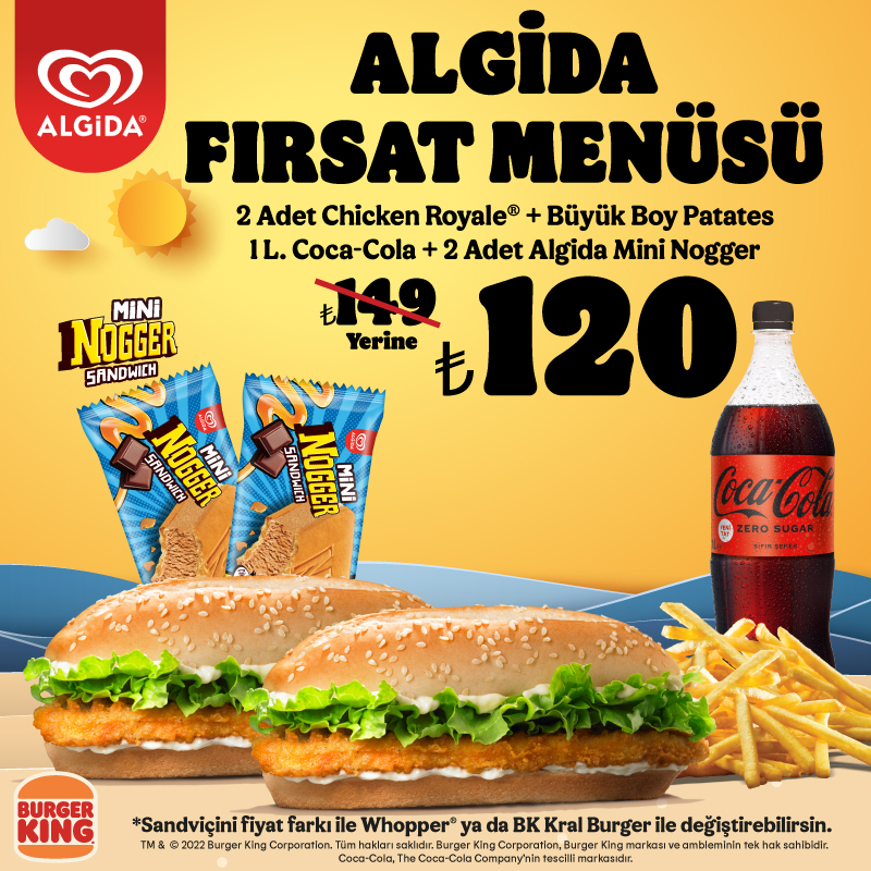 Burger King® Algida Fırsat Menüsü