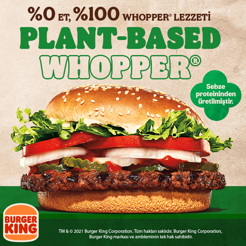 Burger King<sup>®</sup>’den %0 Et, %100 Whopper<sup>®</sup> Lezzeti: Plant-Based Whopper<sup>®</sup>
