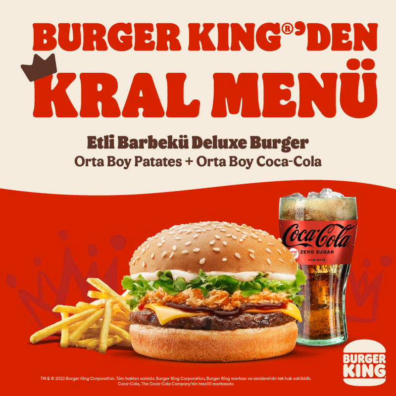 Burger King®’den Coca-Cola Zero Sugar’lı Etli Barbekü Deluxe Burger Menü