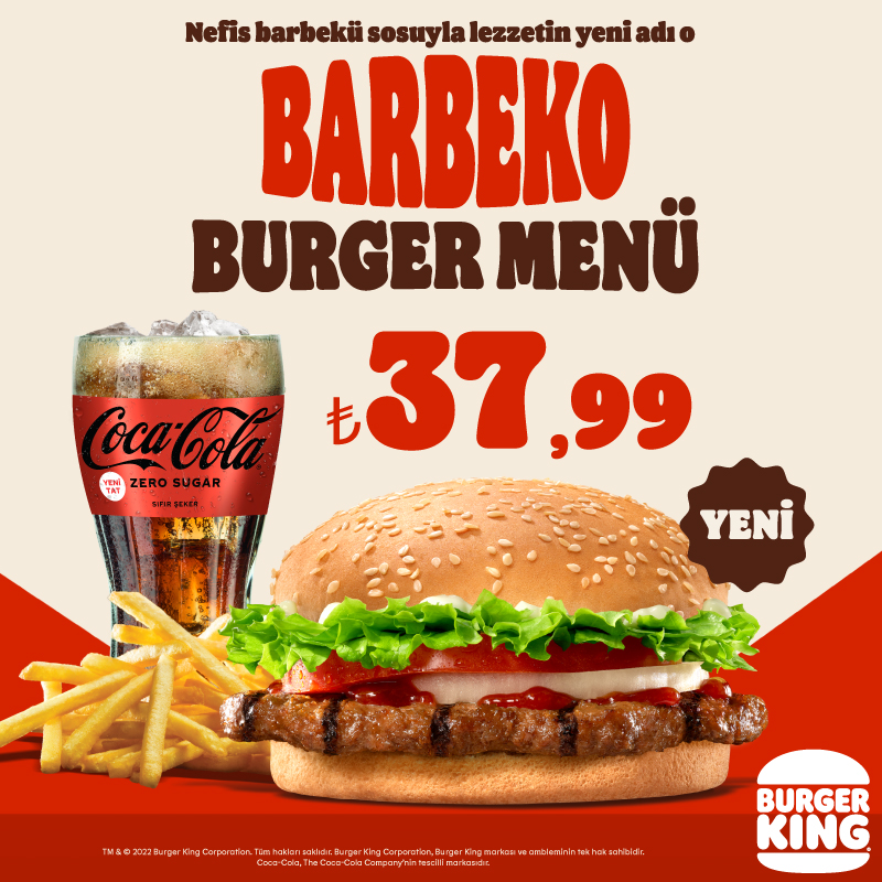 Burger King<sup>®</sup>’den Nefis Barbekü Soslu Barbeko Burger!