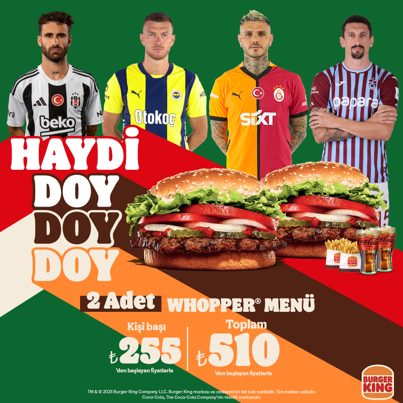Burger King®'den Taraftar Menüleri