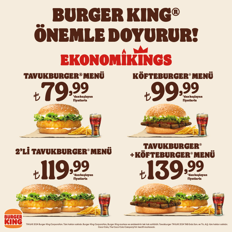 Burger King<sup>®</sup> Önemle Doyurur!