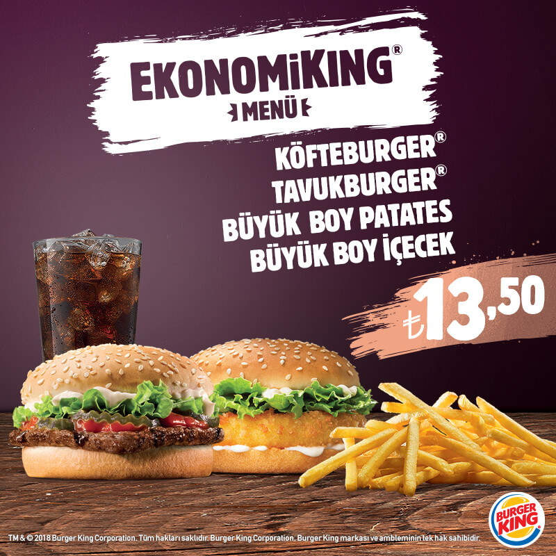 burger king menu fiyatlari