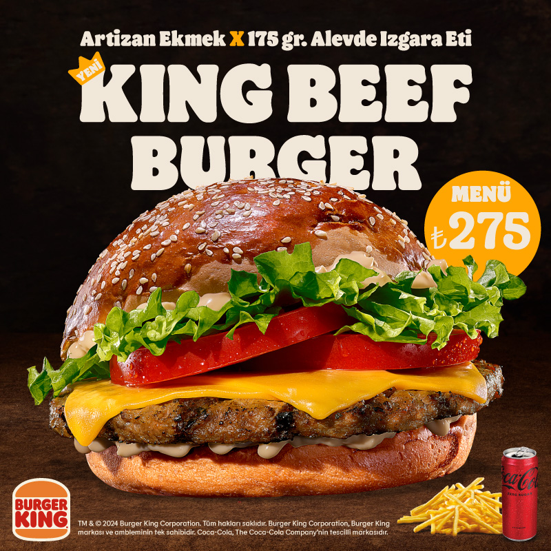 Gurme Ailesinin En Yeni Lezzeti King Beef Burger!