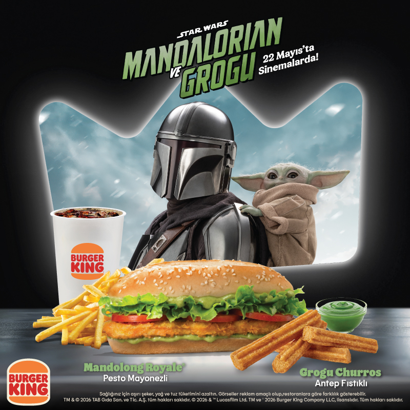 Mandalorian ve Grogu macerası Burger King®’de!