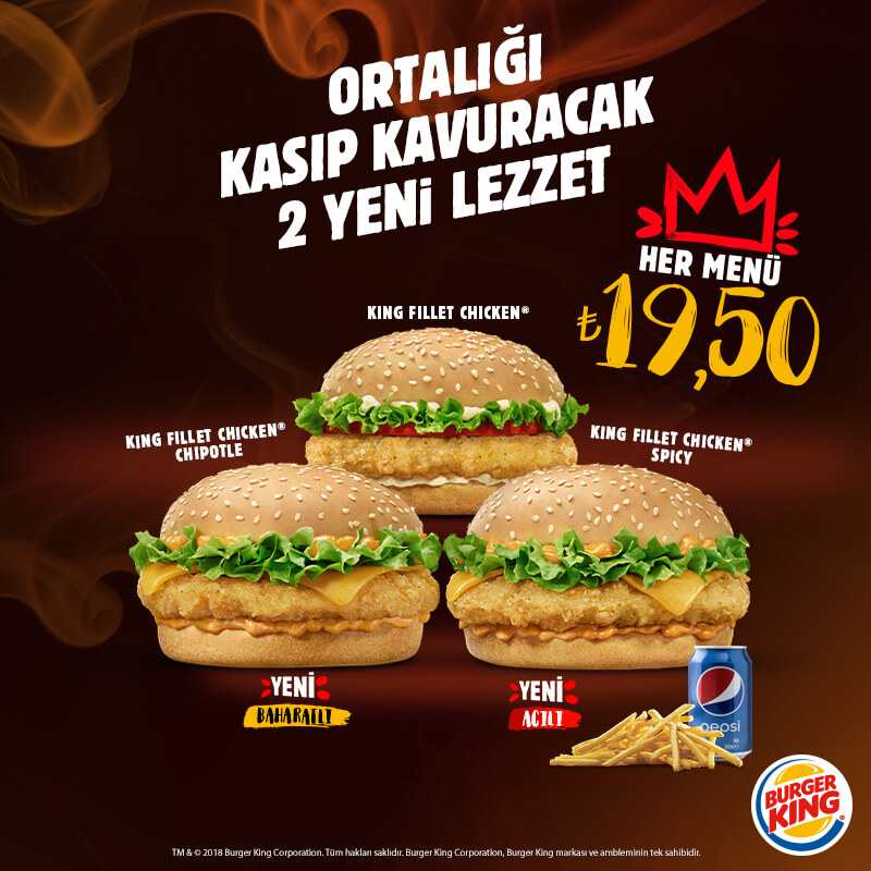 Ortalığı Kasıp Kavuracak 2 Yeni Lezzet Kampanyalar Burger King®