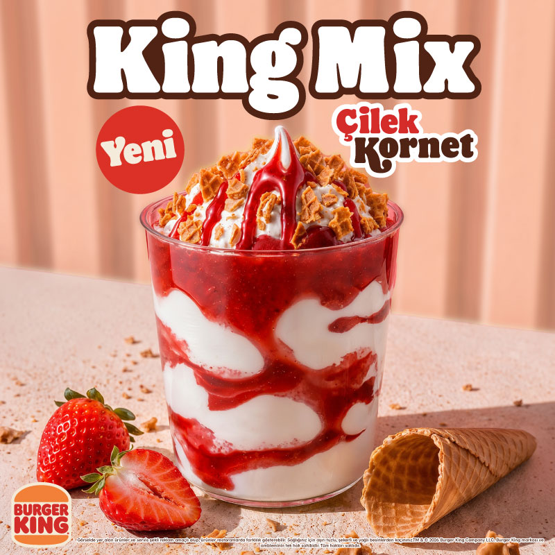 Serinleten yepyeni lezzet: King Mix Çilek Kornet!