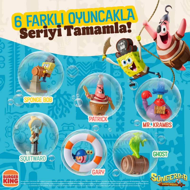 Sünger Bob Oyuncakları Burger King’de