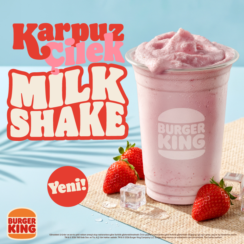 Yazın serinleten milkshake lezzeti Burger King®’de!